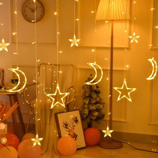STAR & MOON FAIRY LIGHT WARM
