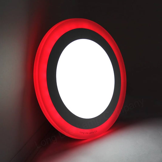 PANEL RECESSED LIGHT (3+3)W RED ROUND