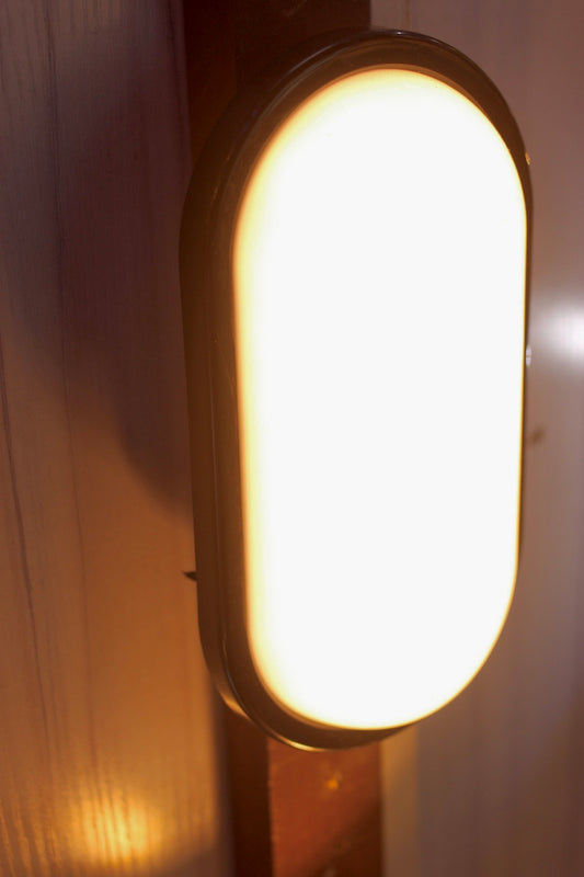 OUTDOOR LIGHT  ON103 15W LED WARM OVAL  (BLACK COATING)