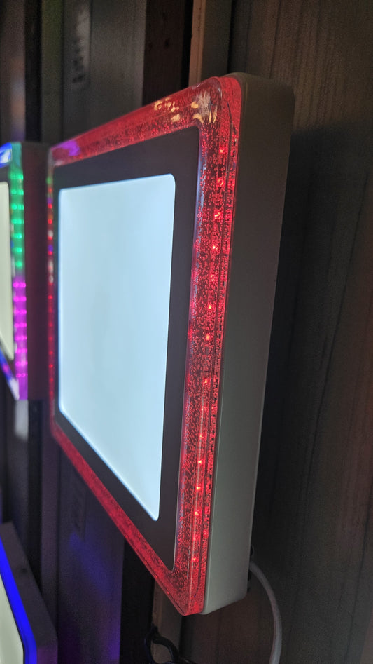 PANEL LIGHT (18+6W) LED JELLY RED SQUARE
