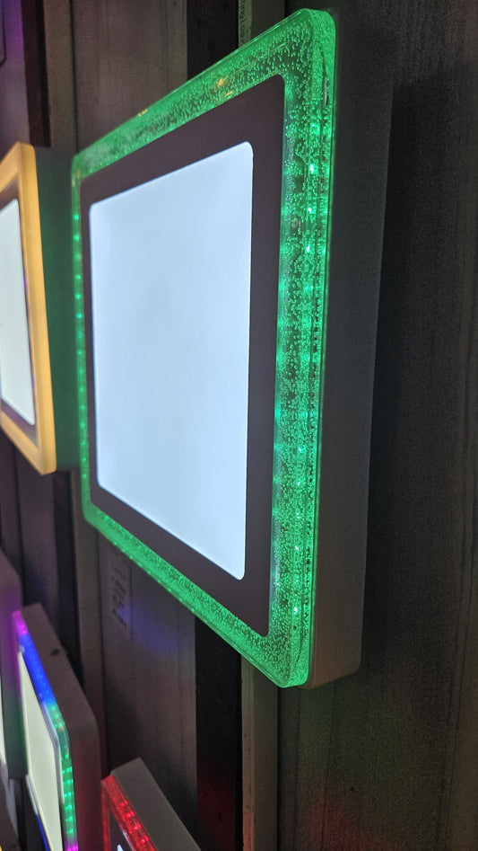 PANEL LIGHT (18+6W) LED JELLY GREEN SQUARE