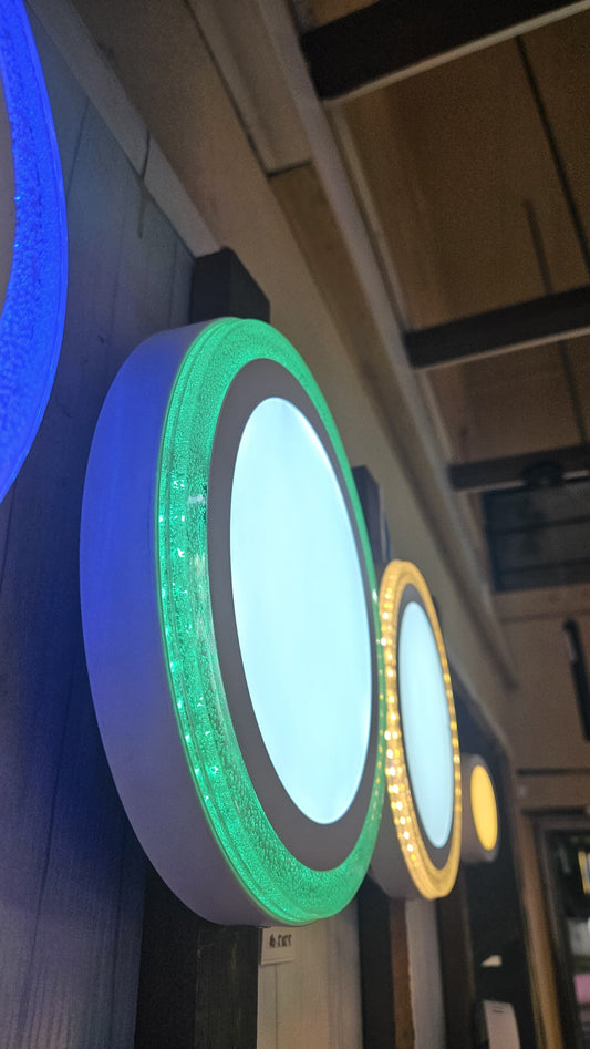 PANEL LIGHT (18+6W) LED JELLY GREEN ROUND
