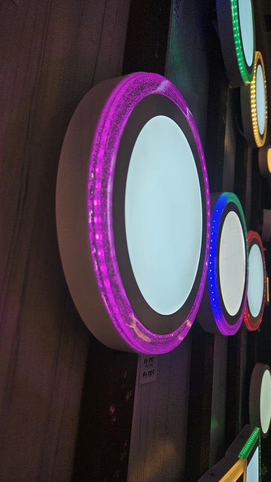PANEL LIGHT (18+6W) LED JELLY PINK ROUND