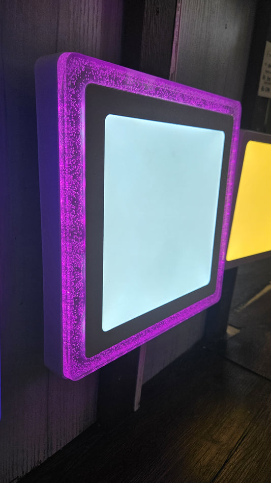 PANEL LIGHT (18+6W) LED JELLY PINK SQUARE