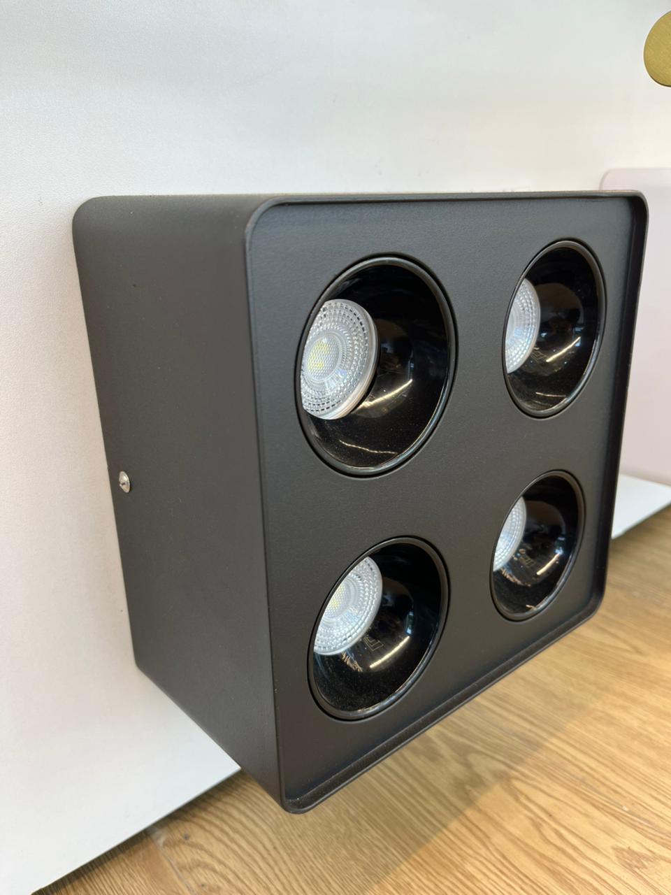 4 EYES SQ BLACK DOWNLIGHT SPOT