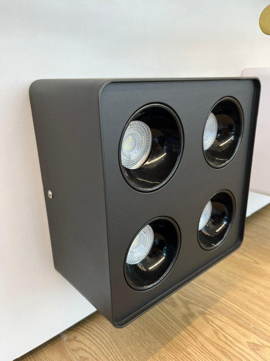 4 EYES SQ BLACK DOWNLIGHT SPOT