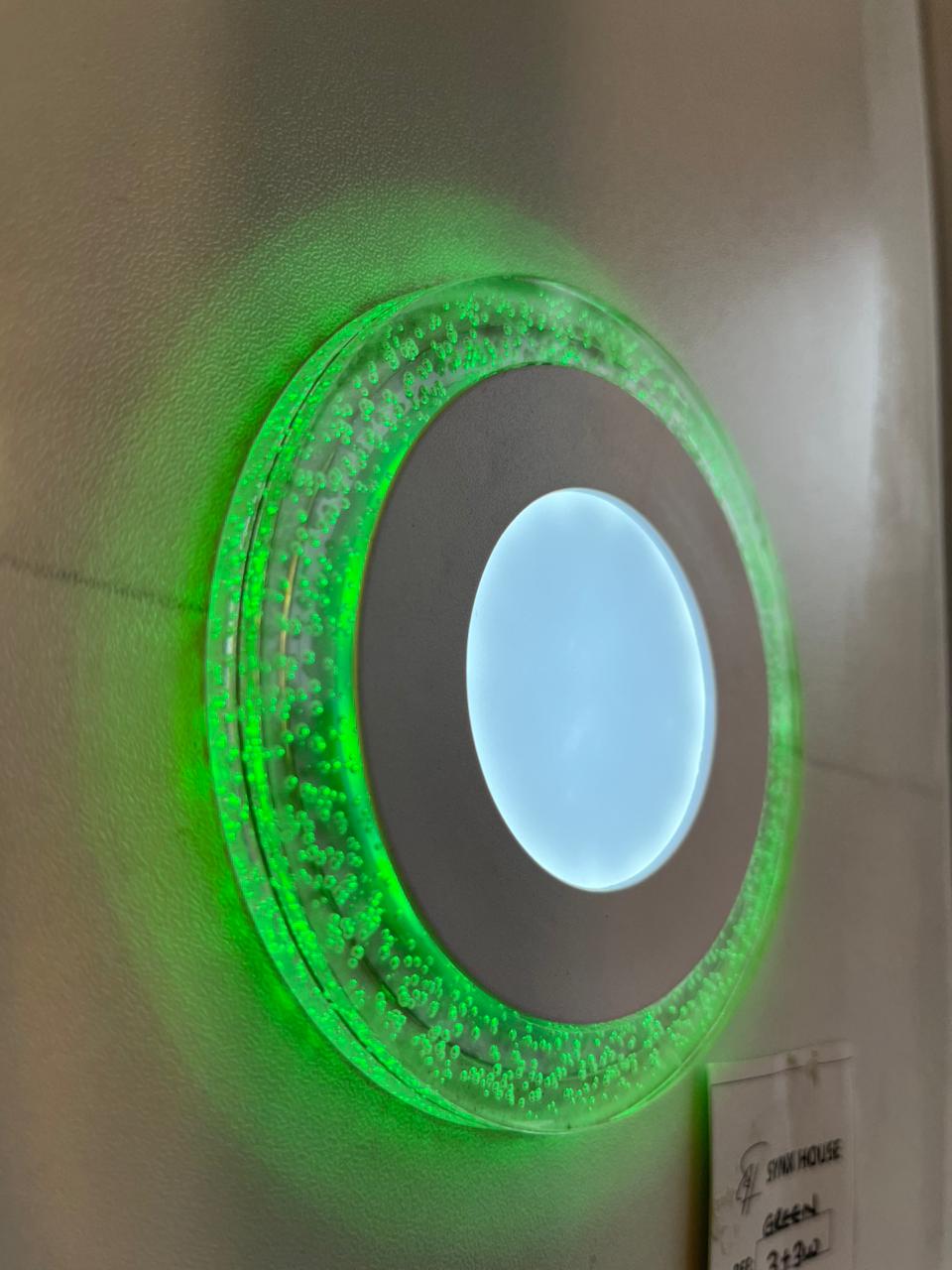 RECESSED PANEL 3+3W GREEN