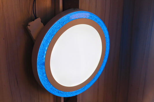 PANEL LIGHT (18+6W) LED JELLY BLUE ROUND