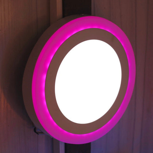 PANEL LIGHT (12+4)W LED PINK ROUND
